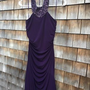 Cache embellished cocktail dress purple